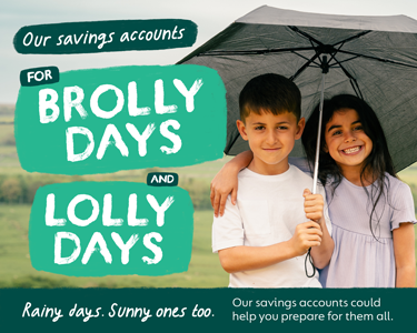 Savings accounts for brolly days and lolly days